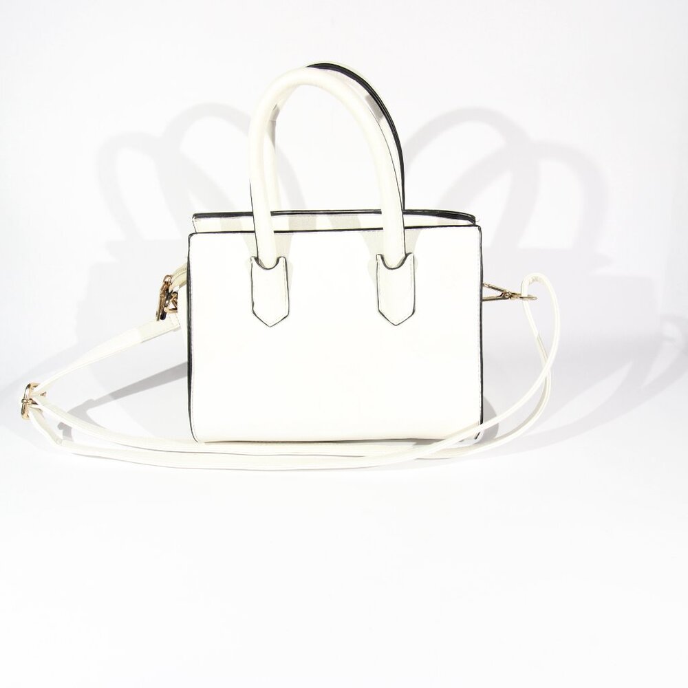 Like New White Purse with Brown Lining - Picture 5 of 10